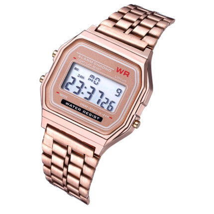 Women Steel Band Electronic Watch